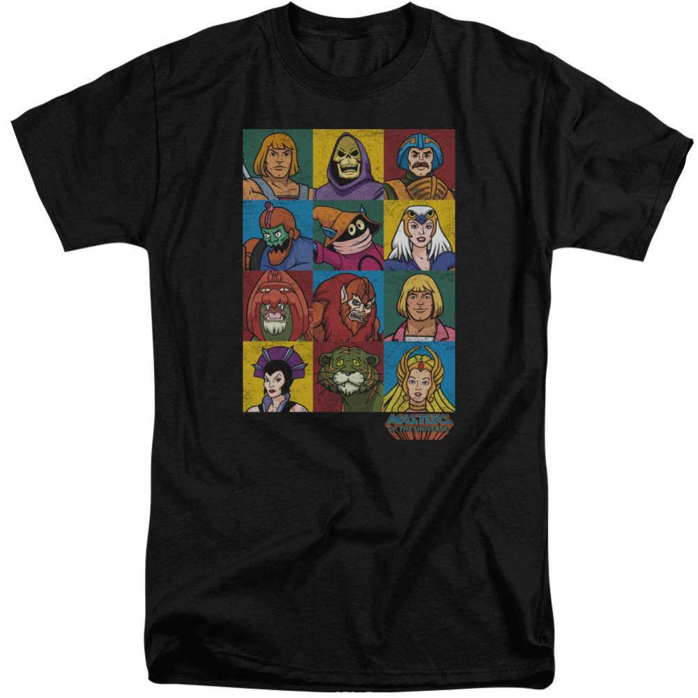 Masters Of The Universe Character Heads Men's 18/1 Tall Cotton Short-Sleeve T-Shirt