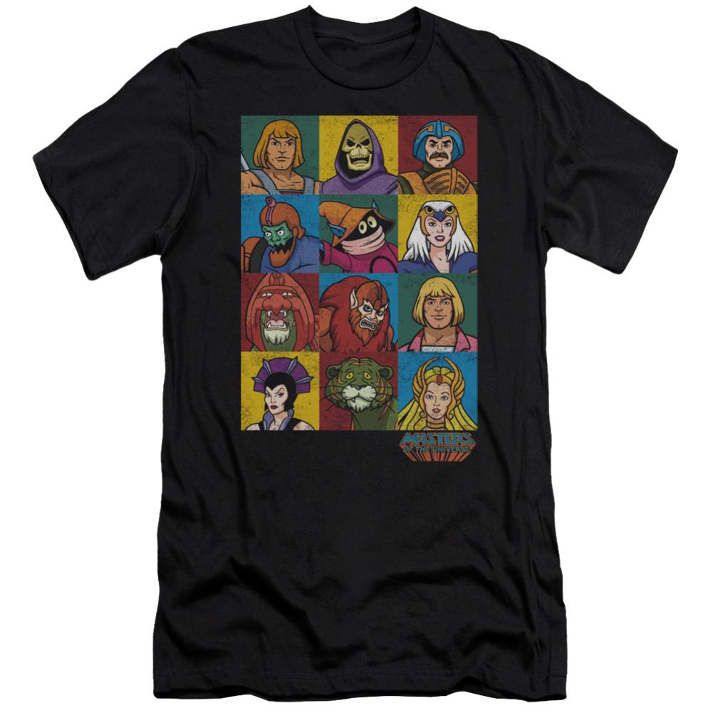 Masters Of The Universe Character Heads Men's Ultra-Soft 30/1 Cotton Slim Short-Sleeve T-Shirt