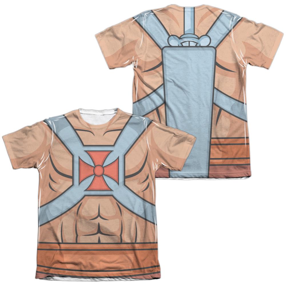 Masters Of The Universe He Man Costumes (Front/Back Print) Men's Regular Fit Poly Cotton Short-Sleeve T-Shirt