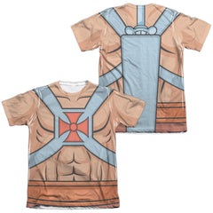 Masters Of The Universe He Man Costumes (Front/Back Print) Men's Regular Fit Poly Cotton Short-Sleeve T-Shirt