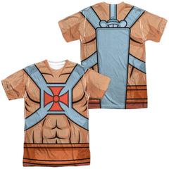 Masters Of The Universe He Man Costumes (Front/Back Print) Men's Regular Fit Polyester Short-Sleeve T-Shirt