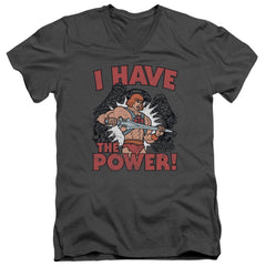 Masters Of The Universe I Have The Power Men's 30/1 Cotton Slim V-Neck T-Shirt