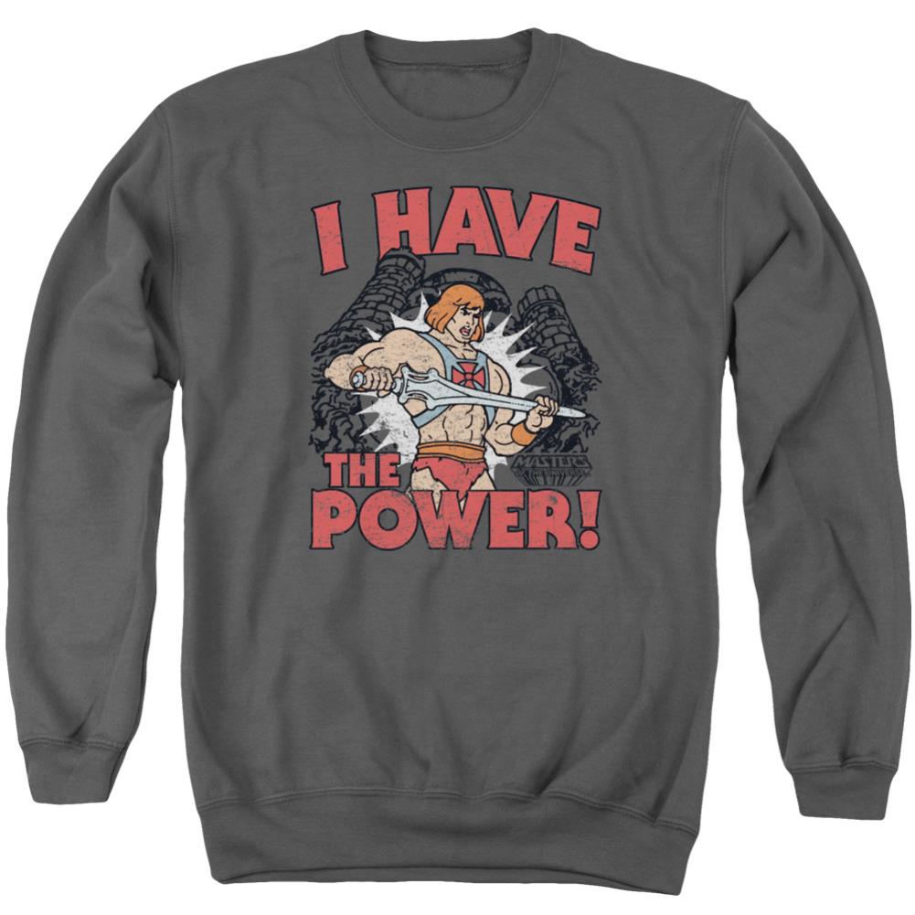 Masters Of The Universe I Have The Power Men's Crewneck 50 50 Poly Long-Sleeve T-Shirt