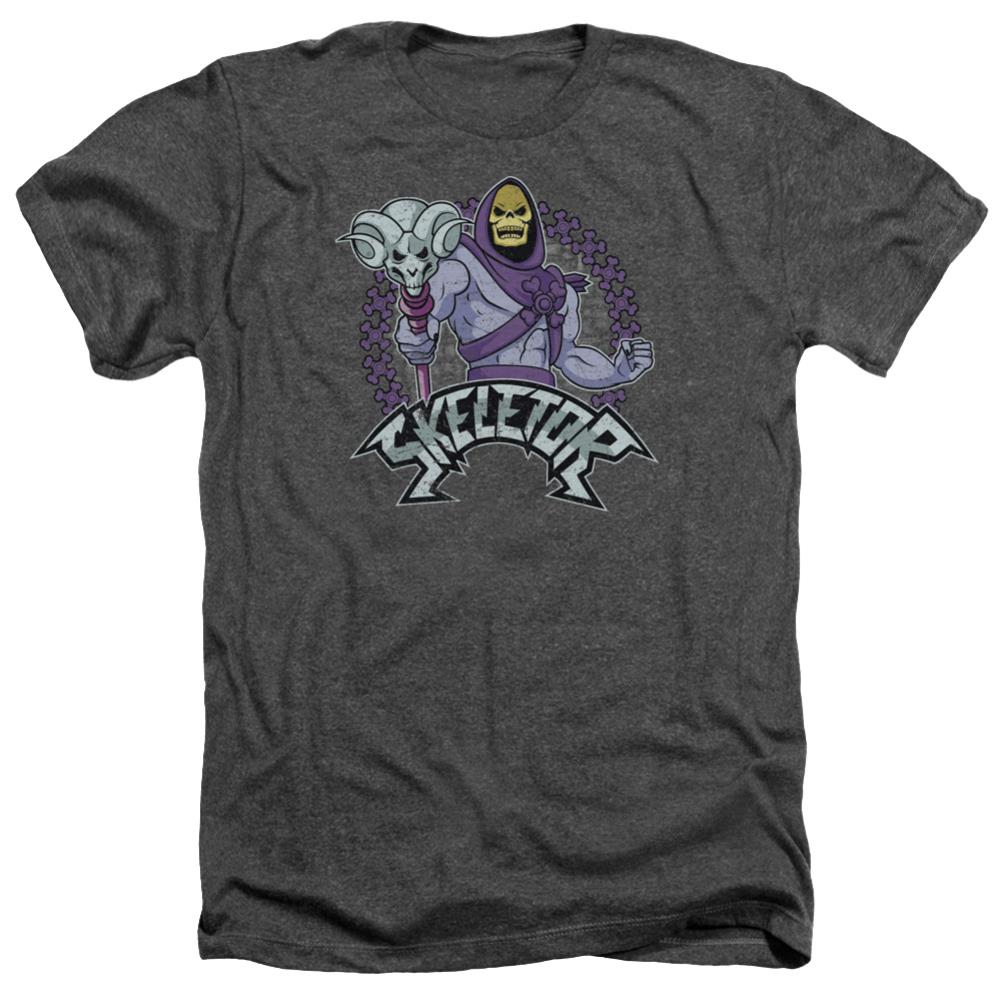 Masters Of The Universe Skeletor Men's 30/1 Heather 60 40 Poly Short-Sleeve T-Shirt