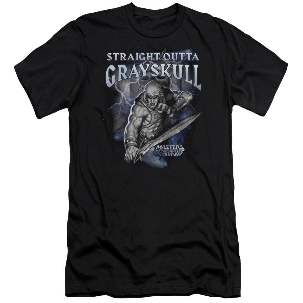 Masters Of The Universe Straight Outta Grayskull Men's Ultra-Soft 30/1 Cotton Slim Short-Sleeve T-Shirt