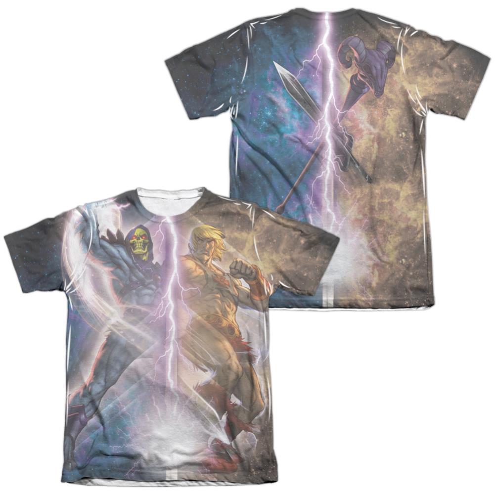 Masters Of The Universe Strike (Front/Back Print) Men's Regular Fit Poly Cotton Short-Sleeve T-Shirt