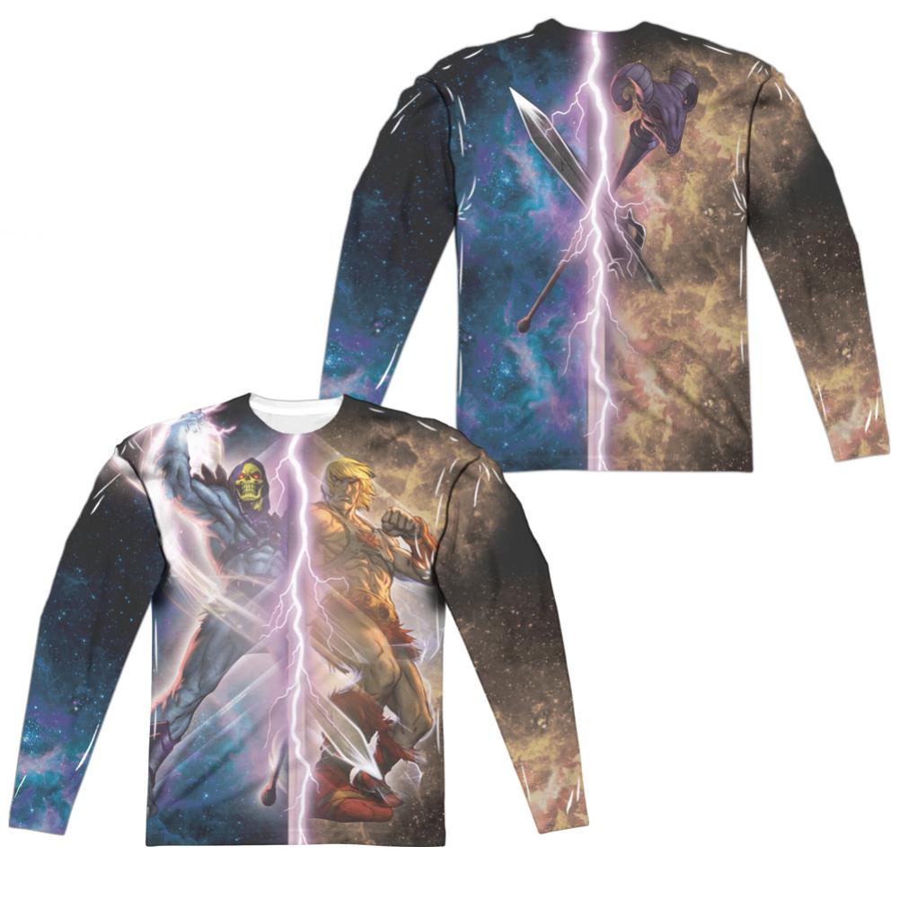 Masters Of The Universe Strike (Front/Back Print) Men's Regular Fit Polyester Long-Sleeve T-Shirt