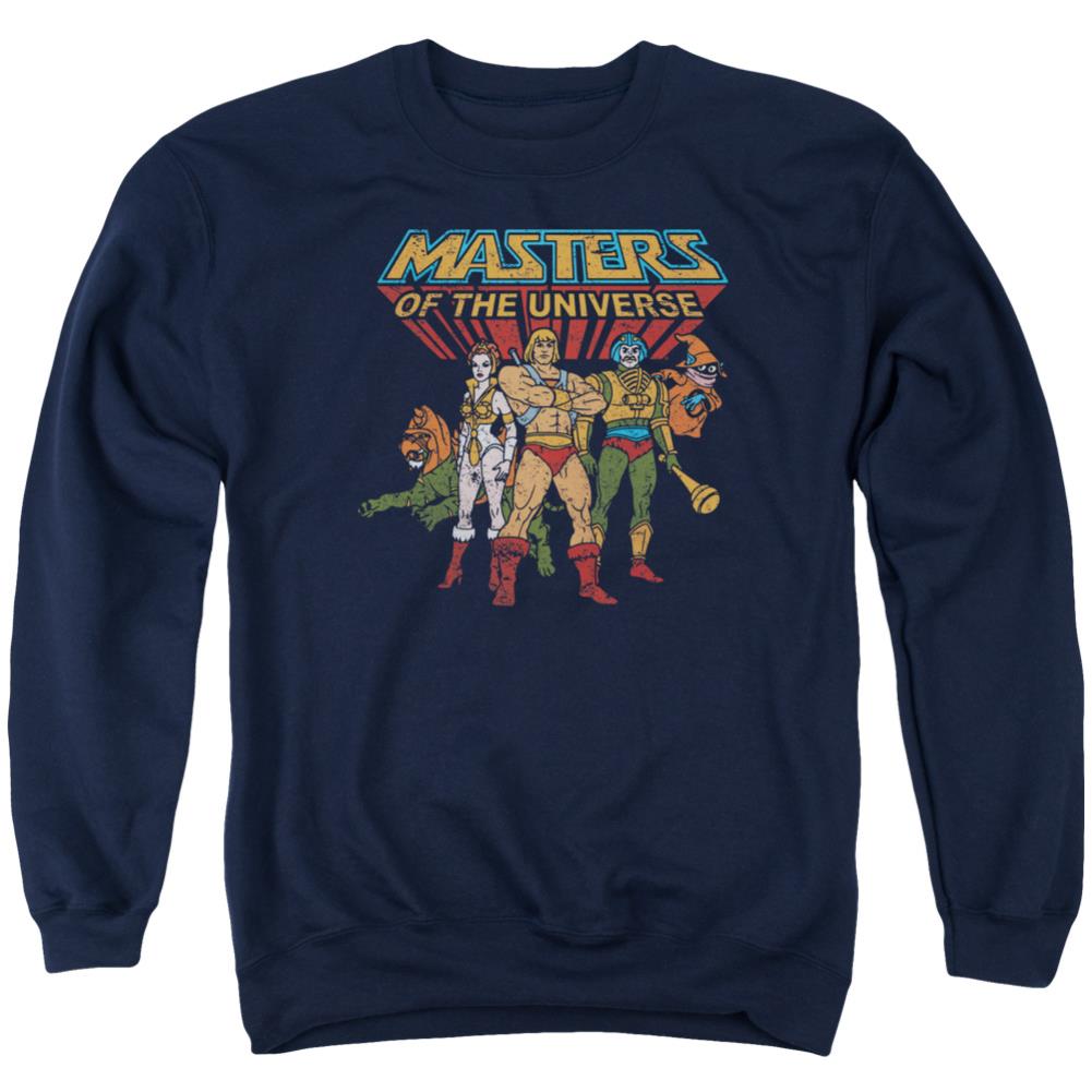 Masters Of The Universe Team Of Heroes Men's Crewneck 50 50 Poly Long-Sleeve T-Shirt