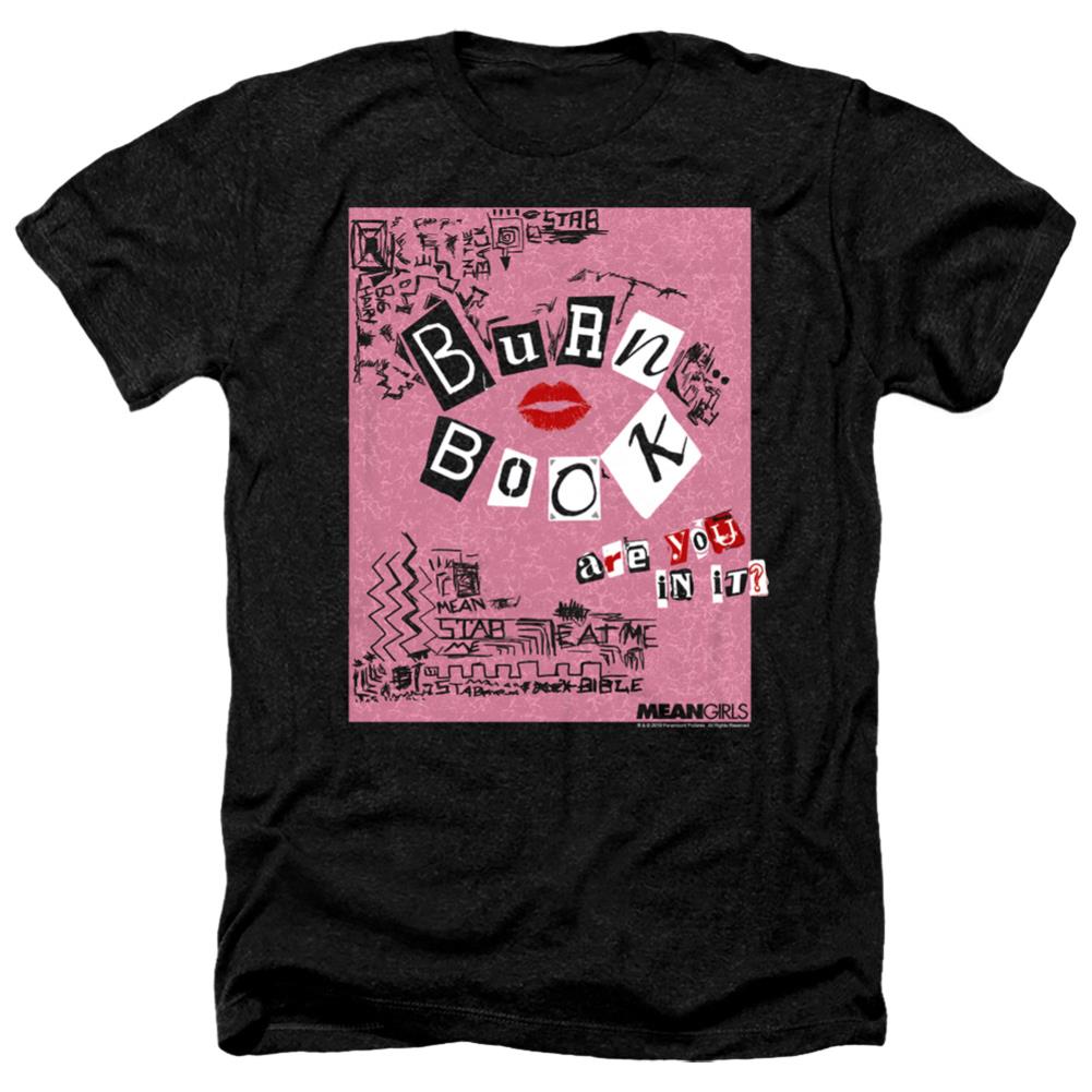 Mean Girls Burn Book Men's 30/1 Heather 60 40 Poly Short-Sleeve T-Shirt