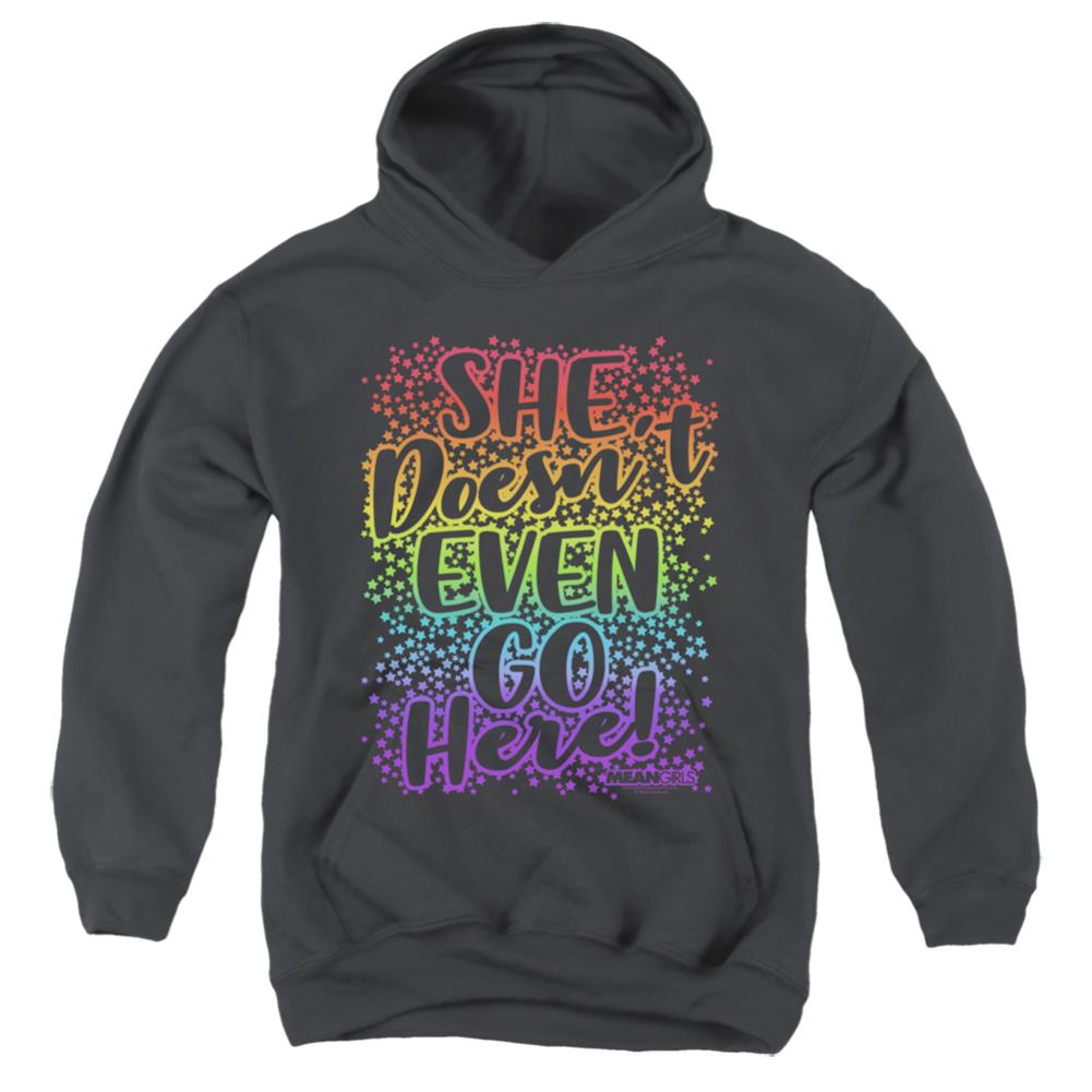 Mean Girls Doesn'T Go Here Youth Cotton Poly Pull-Over Hoodie