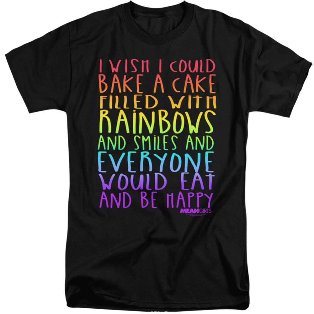 Mean Girls Rainbows And Cake Men's 18/1 Tall Cotton Short-Sleeve T-Shirt