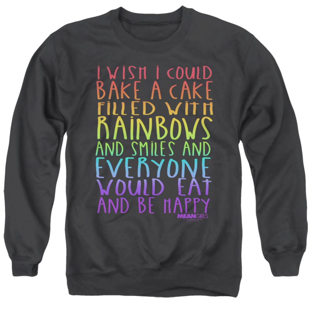 Mean Girls Rainbows And Cake Men's Crewneck 50 50 Poly Long-Sleeve T-Shirt