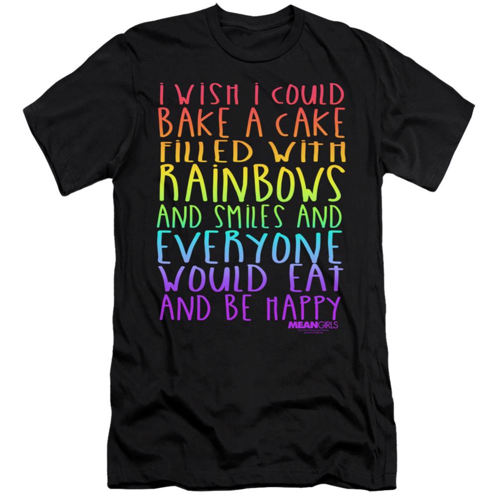 Mean Girls Rainbows And Cake Men's Ultra-Soft 30/1 Cotton Slim Short-Sleeve T-Shirt