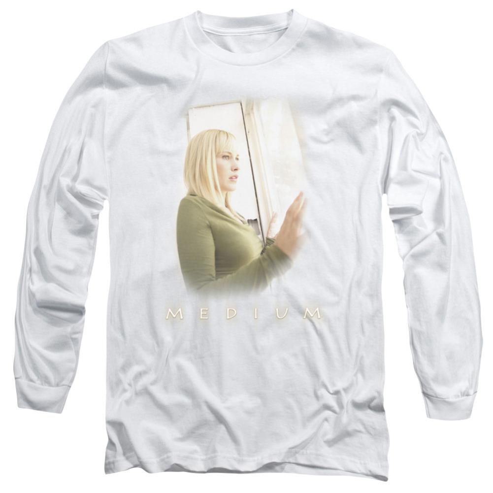 Medium White Light Men's 18/1 Cotton Long-Sleeve T-Shirt