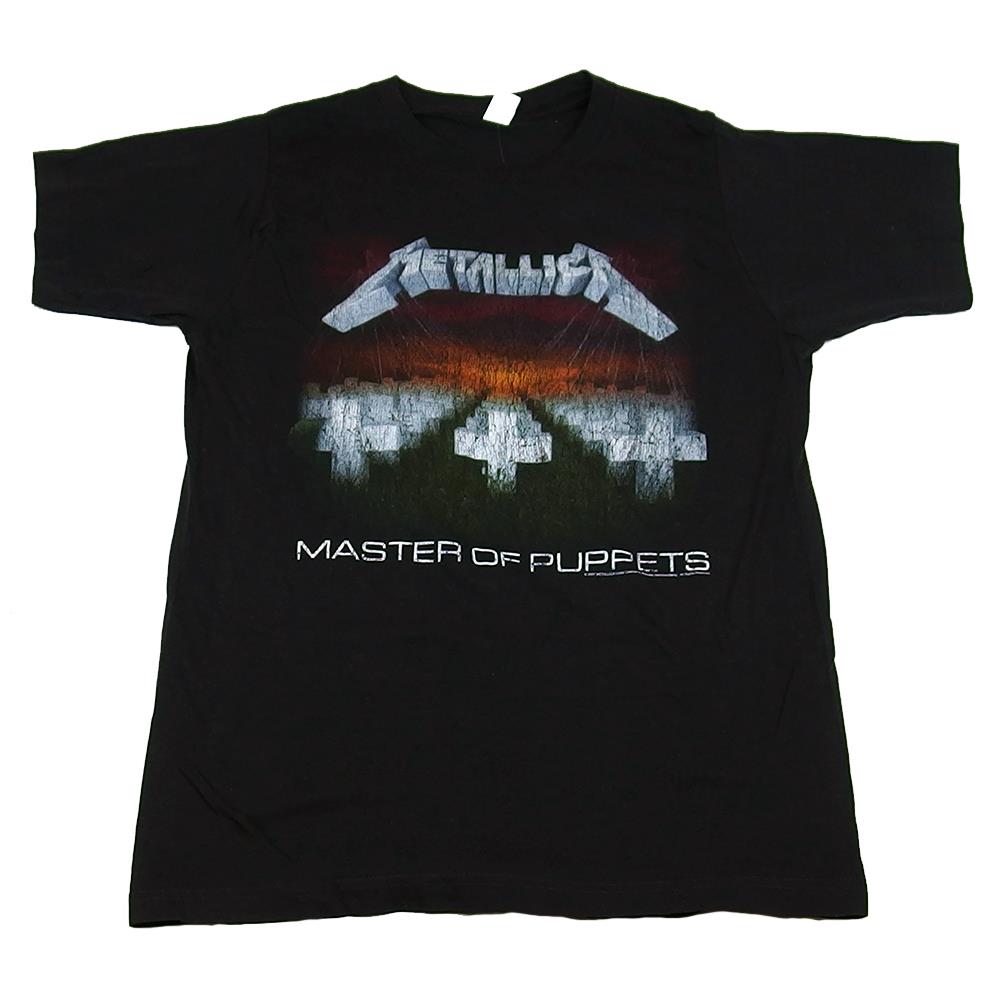 Metallica Men's Distressed Master Of Puppets Damage Inc Tour Date Charcoal T-Shirt