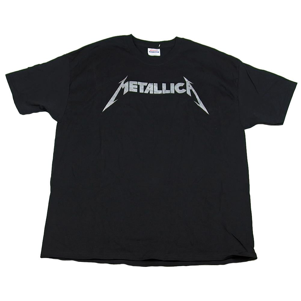 Metallica Men's Silver Logo Black T-Shirt