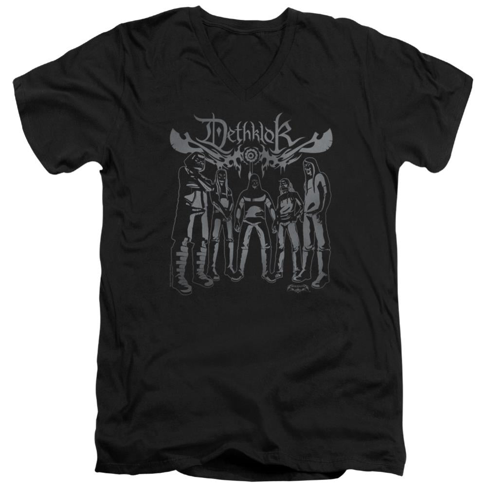 Metalocalypse Dethklok Band Men's 30/1 Cotton Slim V-Neck T-Shirt