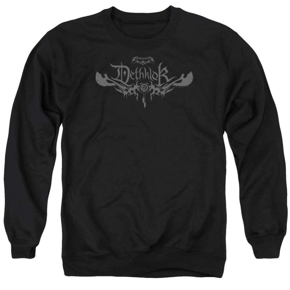 Metalocalypse Dethklok Logo Men's Crewneck 50 50 Poly Long-Sleeve T-Shirt