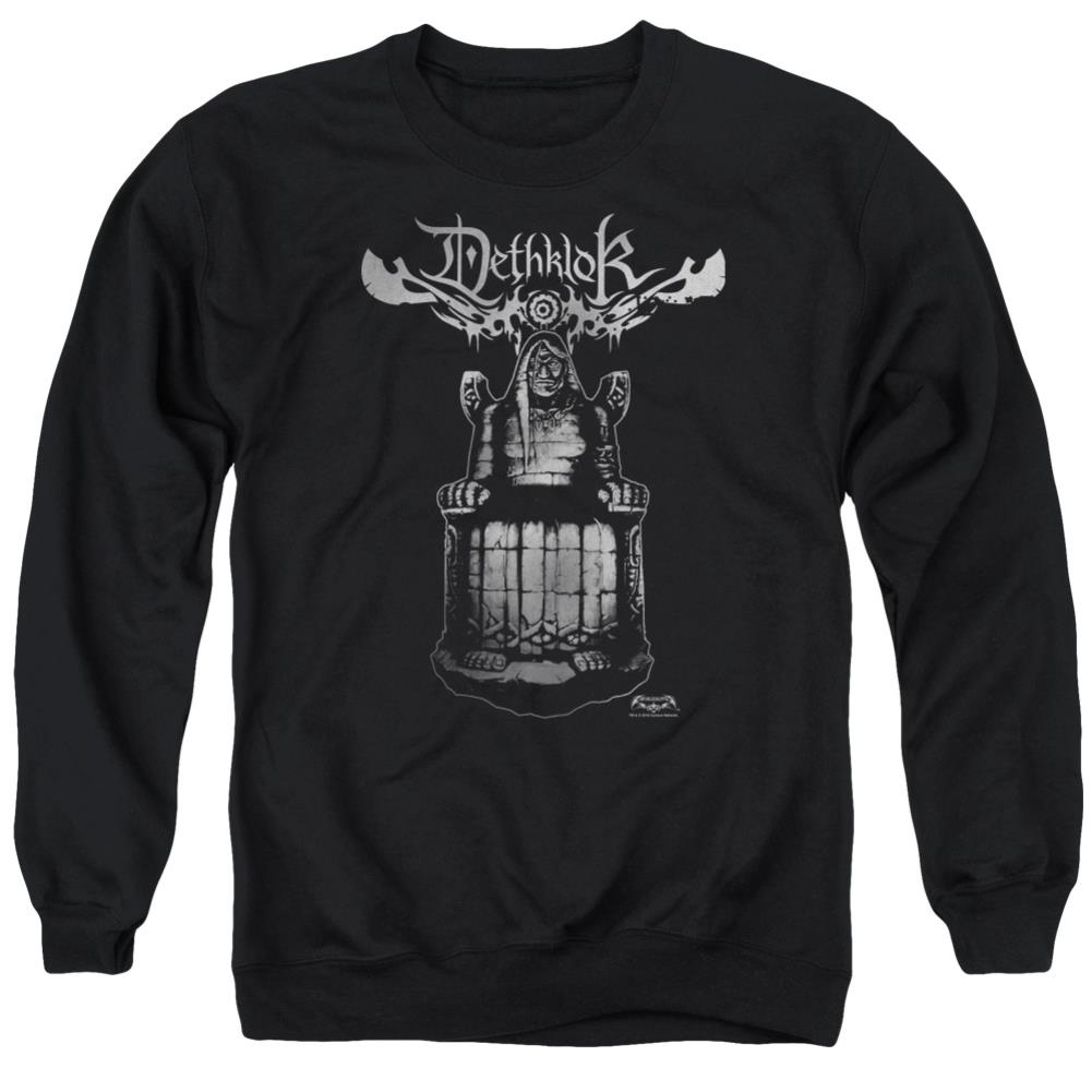 Metalocalypse Statue Men's Crewneck 50 50 Poly Long-Sleeve T-Shirt