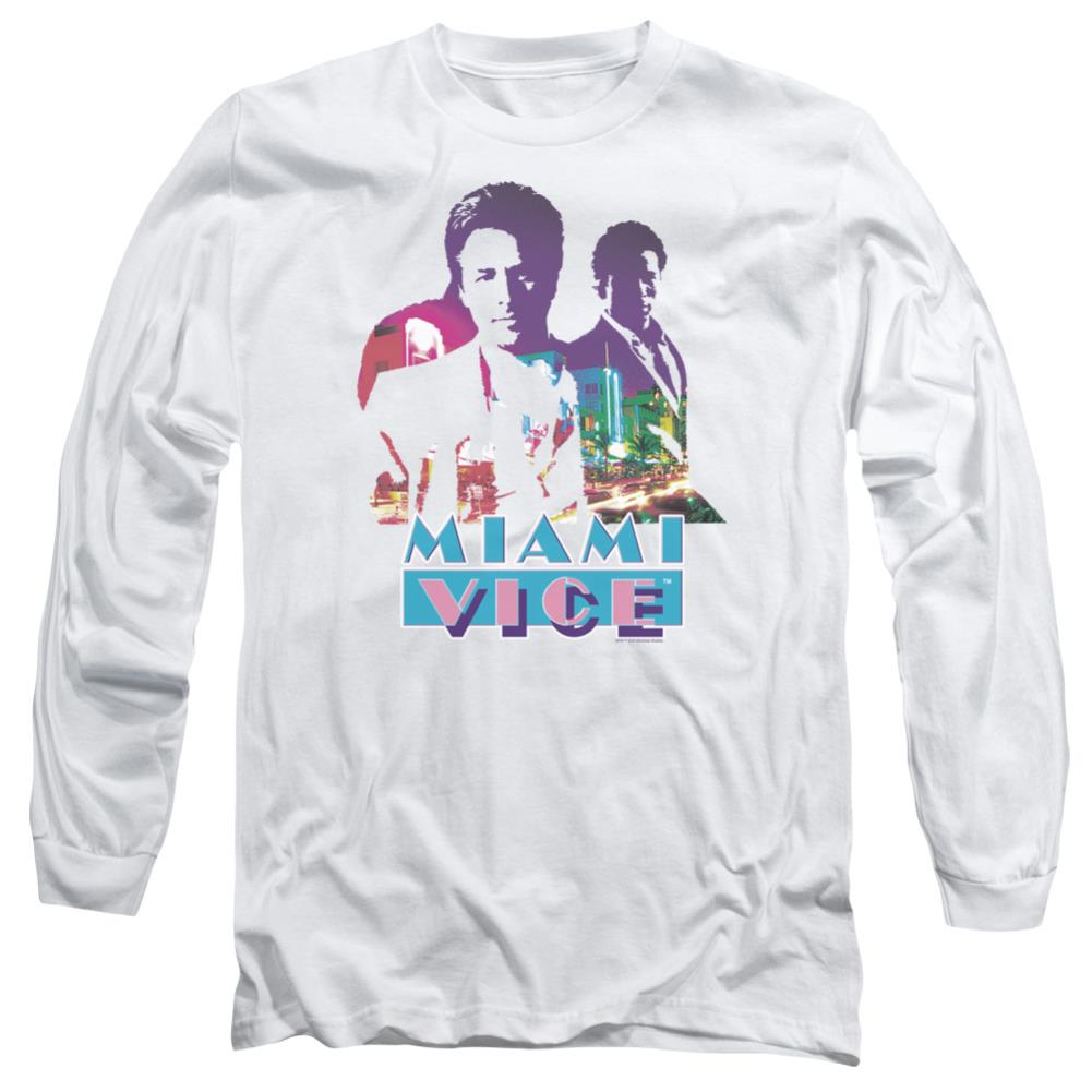 Miami Vice Crockett And Tubbs Men's 18/1 Cotton Long-Sleeve T-Shirt