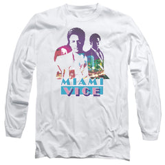 Miami Vice Crockett And Tubbs Men's 18/1 Cotton Long-Sleeve T-Shirt