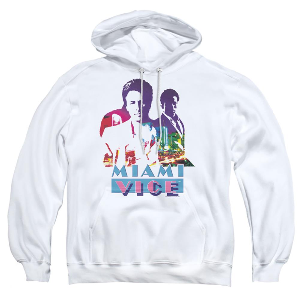 Miami Vice Crockett And Tubbs Men's Pull-Over 75 25 Poly Hoodie