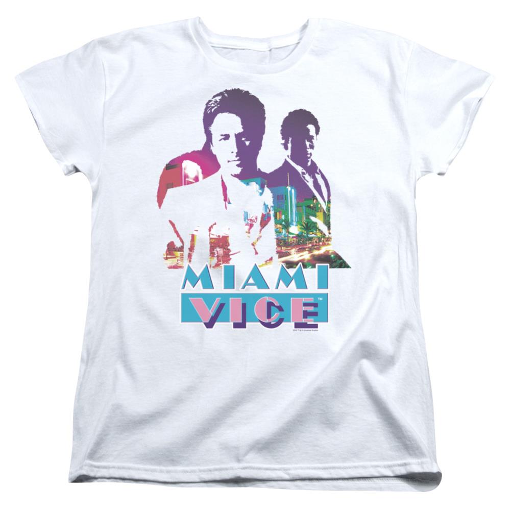 Miami Vice Crockett And Tubbs Women's 18/1 Cotton Short-Sleeve T-Shirt