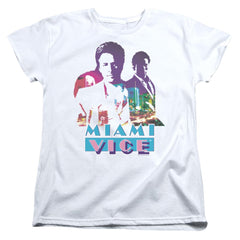 Miami Vice Crockett And Tubbs Women's 18/1 Cotton Short-Sleeve T-Shirt