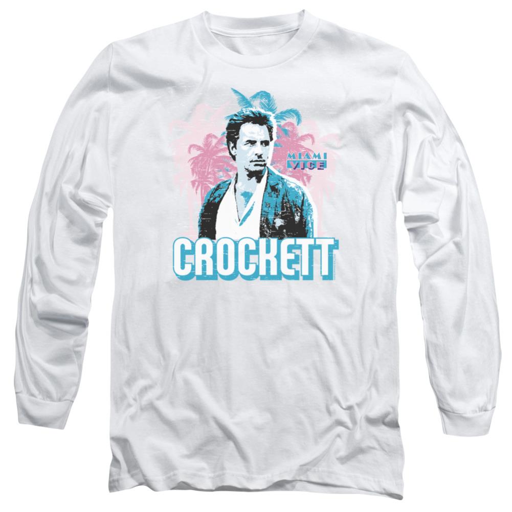 Miami Vice Crockett Men's 18/1 Cotton Long-Sleeve T-Shirt