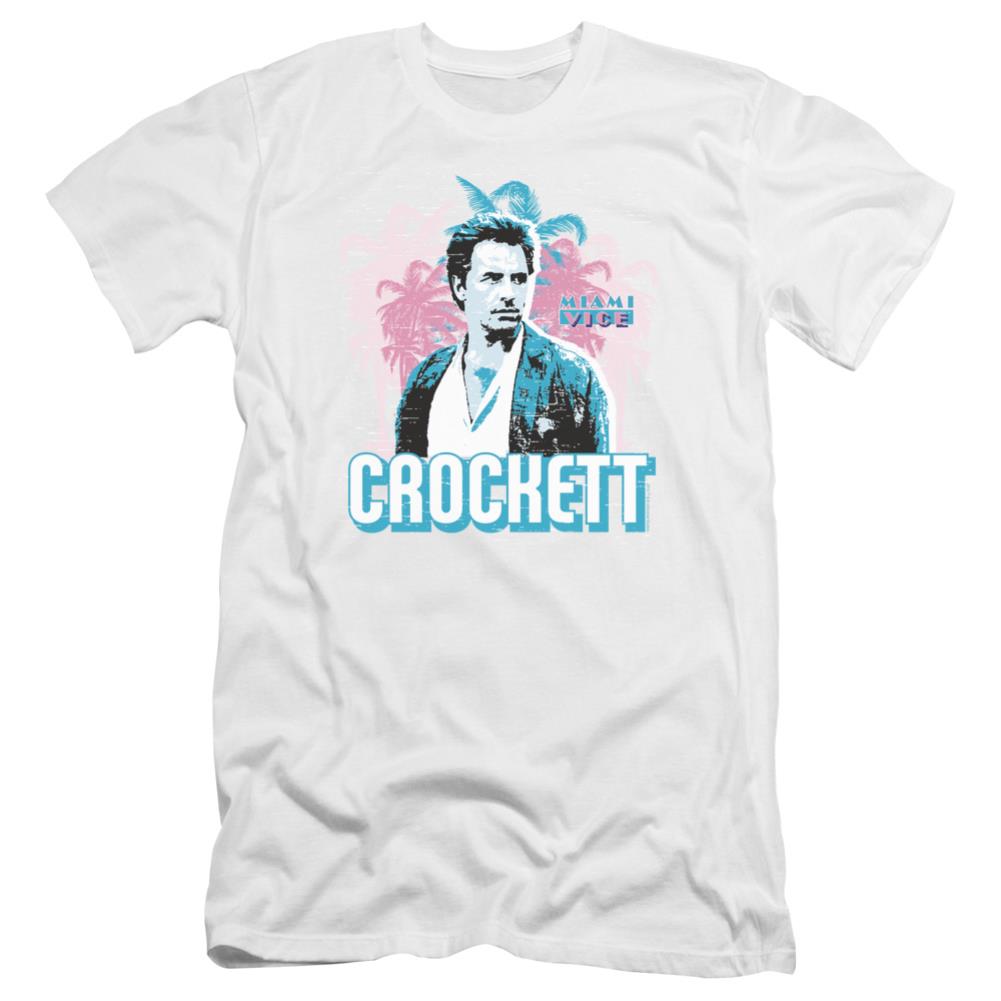 Miami Vice Crockett Men's Ultra-Soft 30/1 Cotton Slim Short-Sleeve T-Shirt