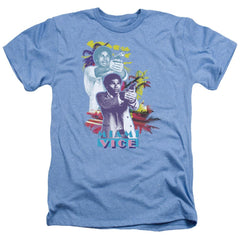 Miami Vice Freeze Men's 30/1 Heather 60 40 Poly Short-Sleeve T-Shirt