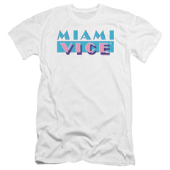 Miami Vice Logo Men's Ultra-Soft 30/1 Cotton Slim Short-Sleeve T-Shirt