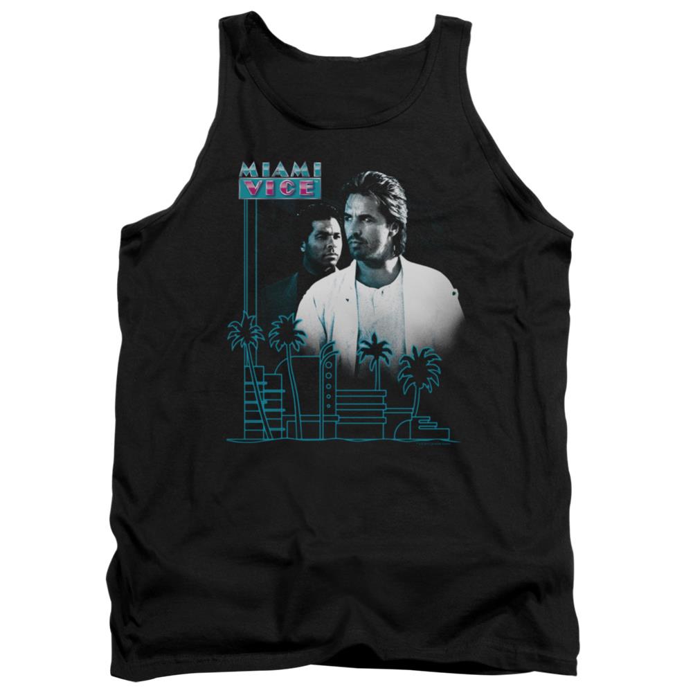 Miami Vice Looking Out Men's 18/1 Cotton Tank Top