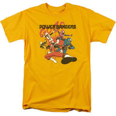 Mighty Morphin Power Rangers Attack Men's 18/1 Cotton Short-Sleeve T-Shirt