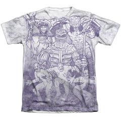 Mighty Morphin Power Rangers Baddies Sub Men's Regular Fit Poly Cotton Short-Sleeve T-Shirt