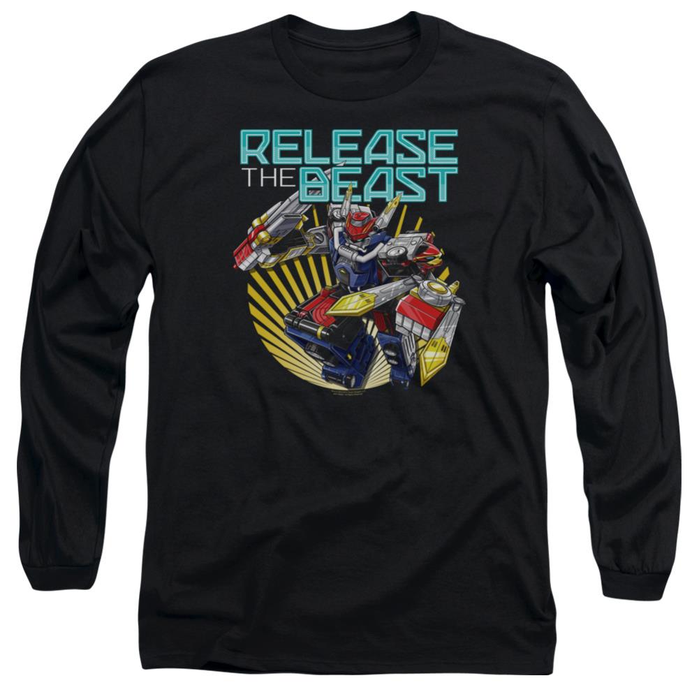 Mighty Morphin Power Rangers Beast Release Men's 18/1 Cotton Long-Sleeve T-Shirt