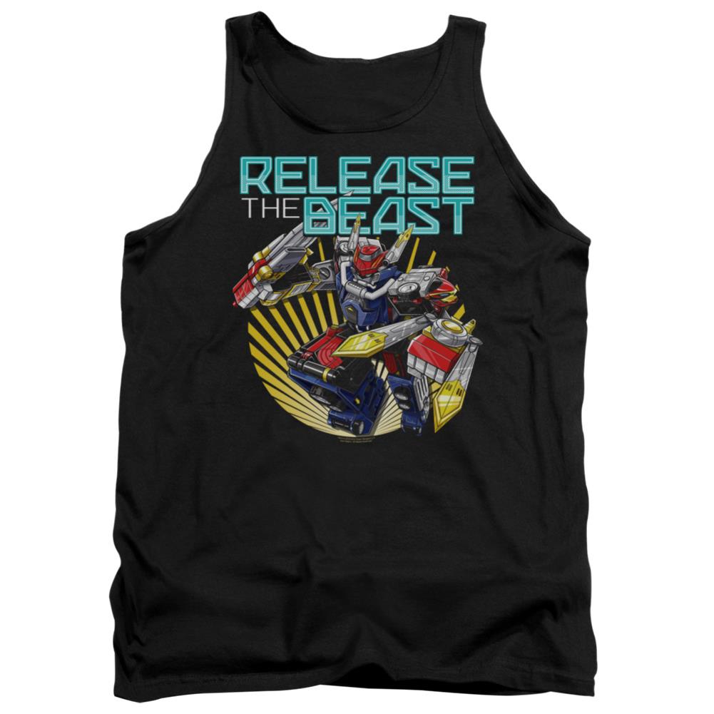Mighty Morphin Power Rangers Beast Release Men's 18/1 Cotton Tank Top