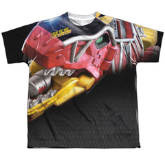 Mighty Morphin Power Rangers Big Zord Youth Regular Fit Poly Short-Sleeve T-Shirt