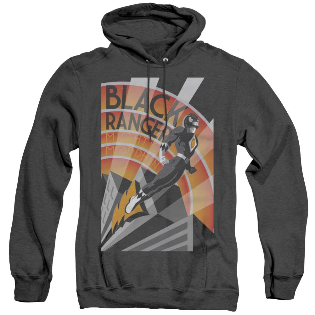 Mighty Morphin Power Rangers Black Ranger Deco Men's Pull-Over Hoodie
