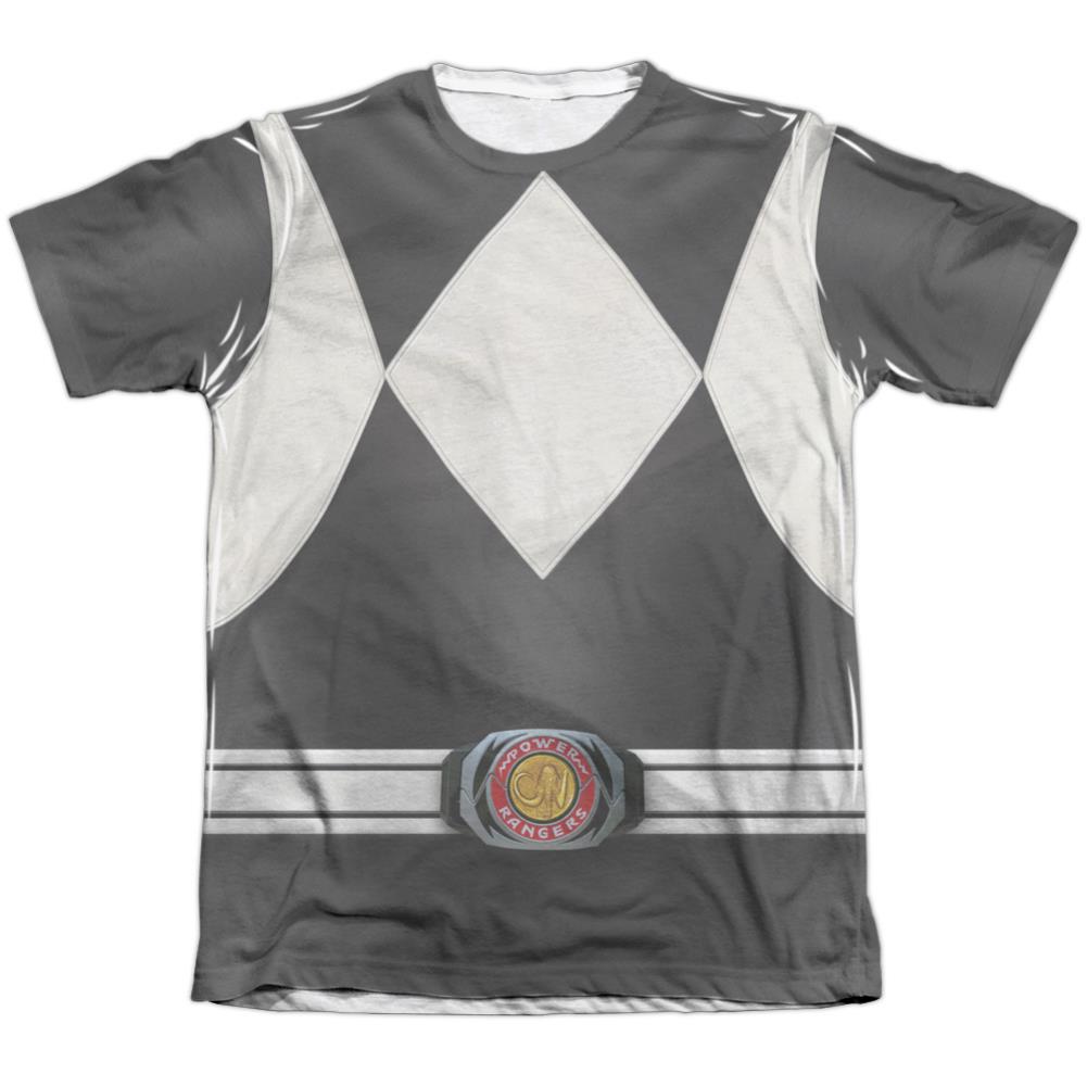 Mighty Morphin Power Rangers Black Ranger Men's Regular Fit Poly Cotton Short-Sleeve T-Shirt