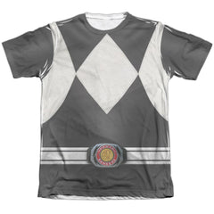 Mighty Morphin Power Rangers Black Ranger Men's Regular Fit Poly Cotton Short-Sleeve T-Shirt