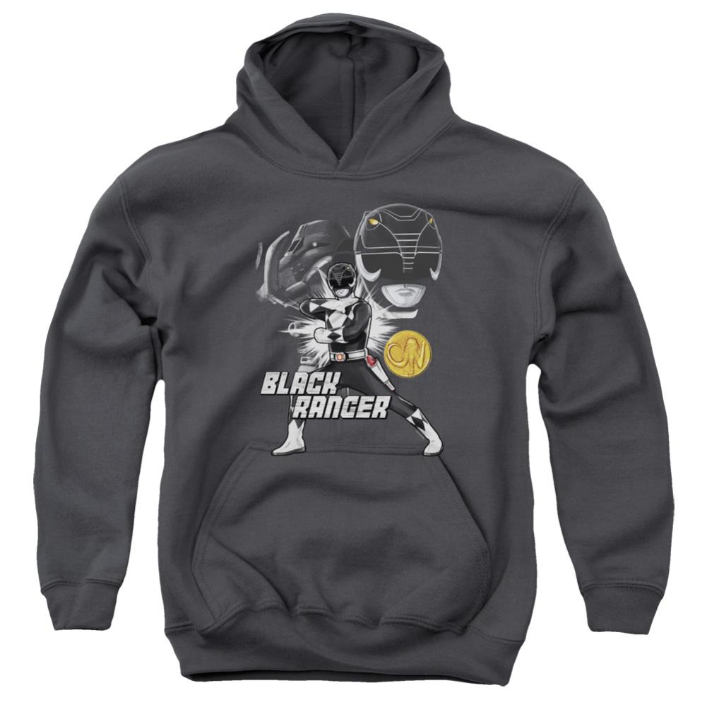 Mighty Morphin Power Rangers Black Ranger Youth Cotton Poly Pull-Over Hoodie