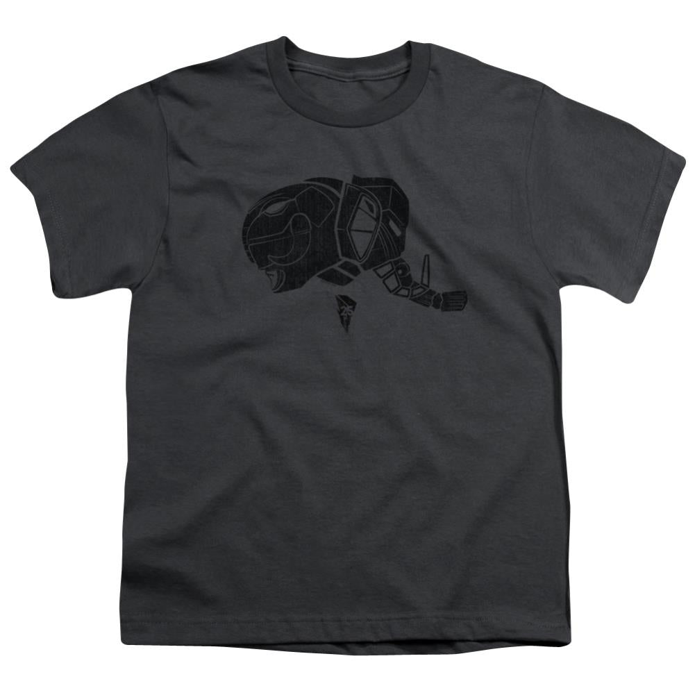 Mighty Morphin Power Rangers Black Youth 18/1 100% Cotton Short-Sleeve T-Shirt