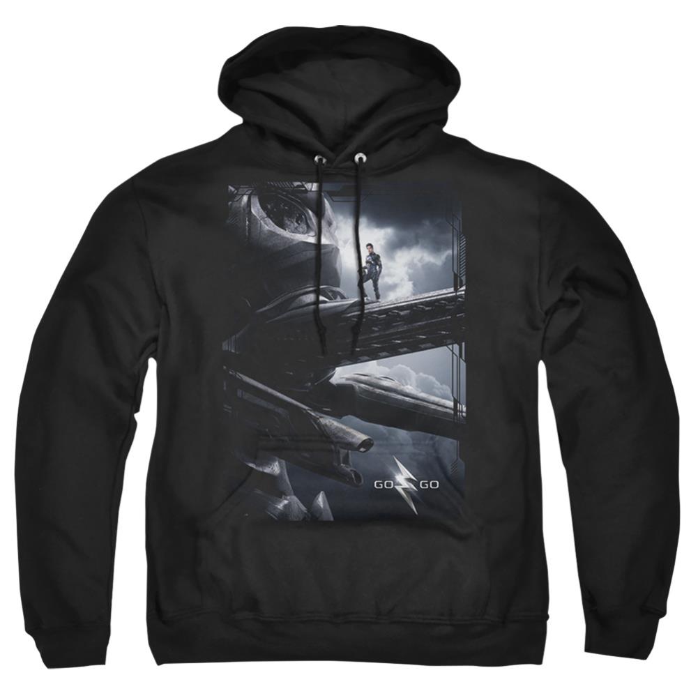 Mighty Morphin Power Rangers Black Zord Poster Men's Pull-Over 75 25 Poly Hoodie