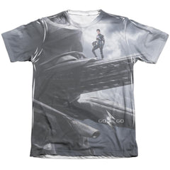 Mighty Morphin Power Rangers Black Zord Poster Men's Regular Fit Poly Cotton Short-Sleeve T-Shirt