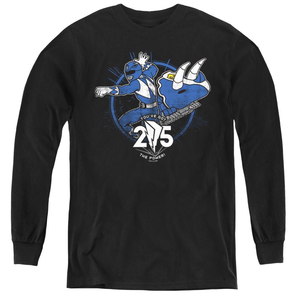 Mighty Morphin Power Rangers Blue 25 Youth Long-Sleeve T-Shirt
