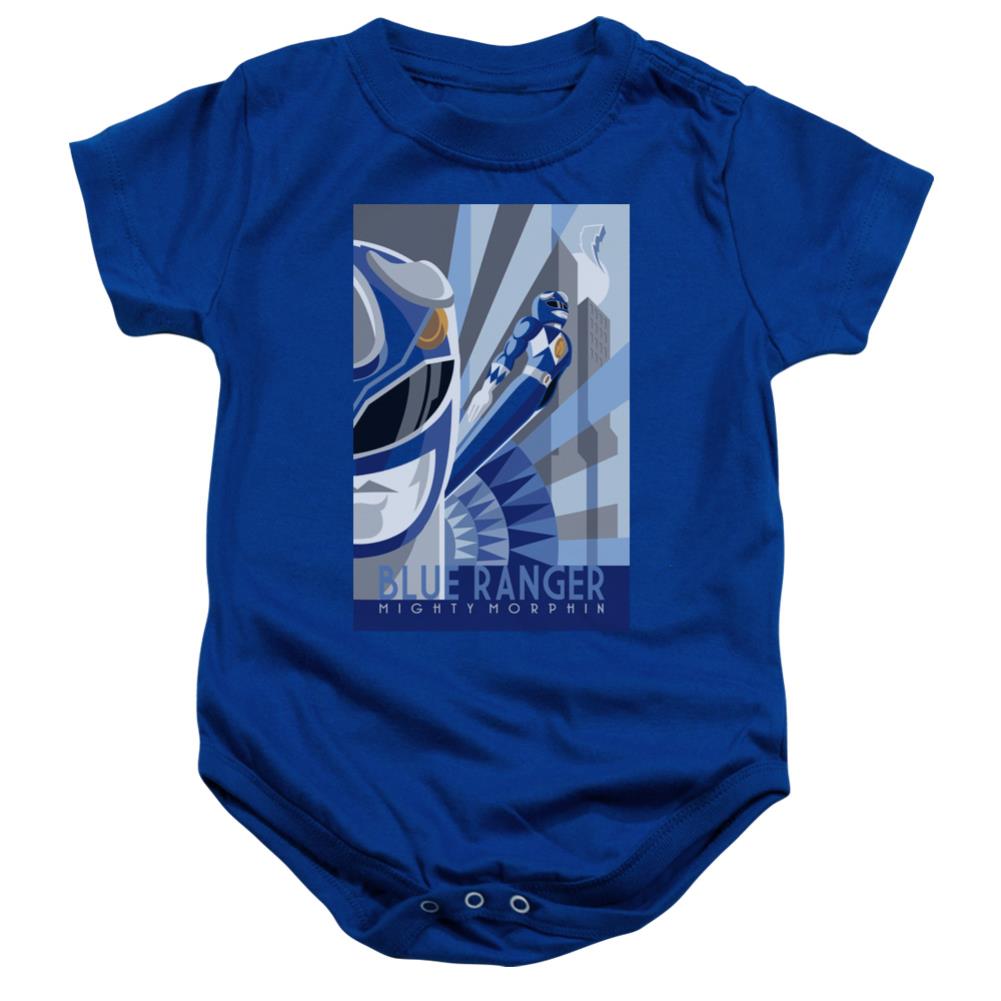 Mighty Morphin Power Rangers Blue Ranger Deco Infant's Cotton SS Snapsuit
