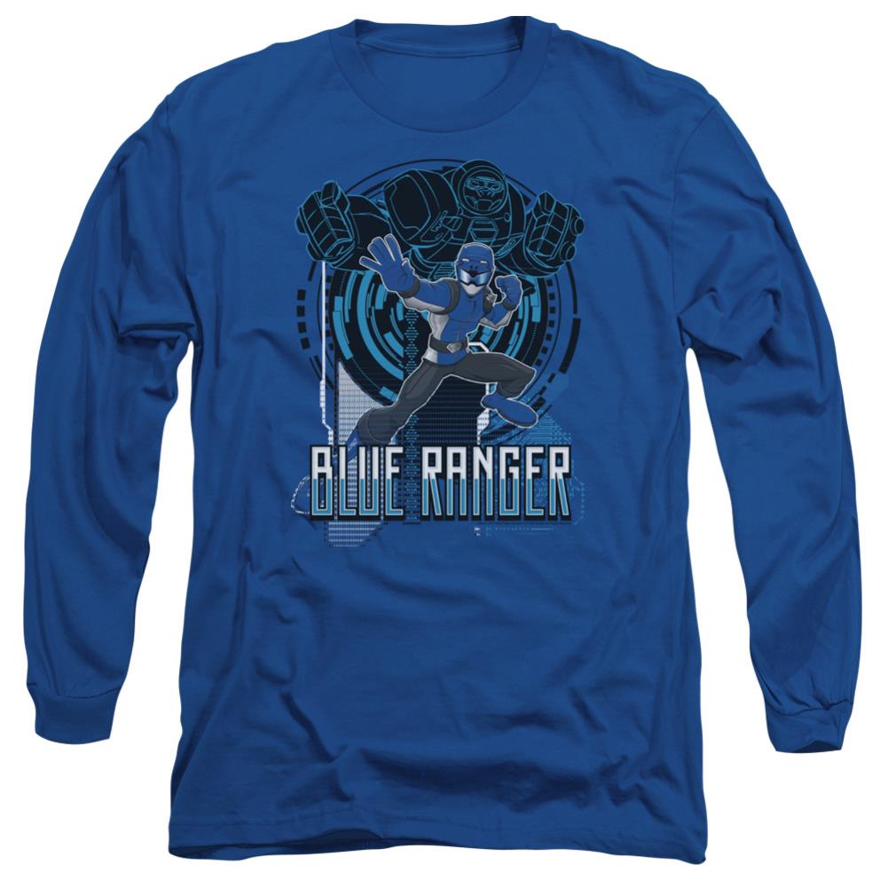 Mighty Morphin Power Rangers Blue Ranger Men's 18/1 Cotton Long-Sleeve T-Shirt