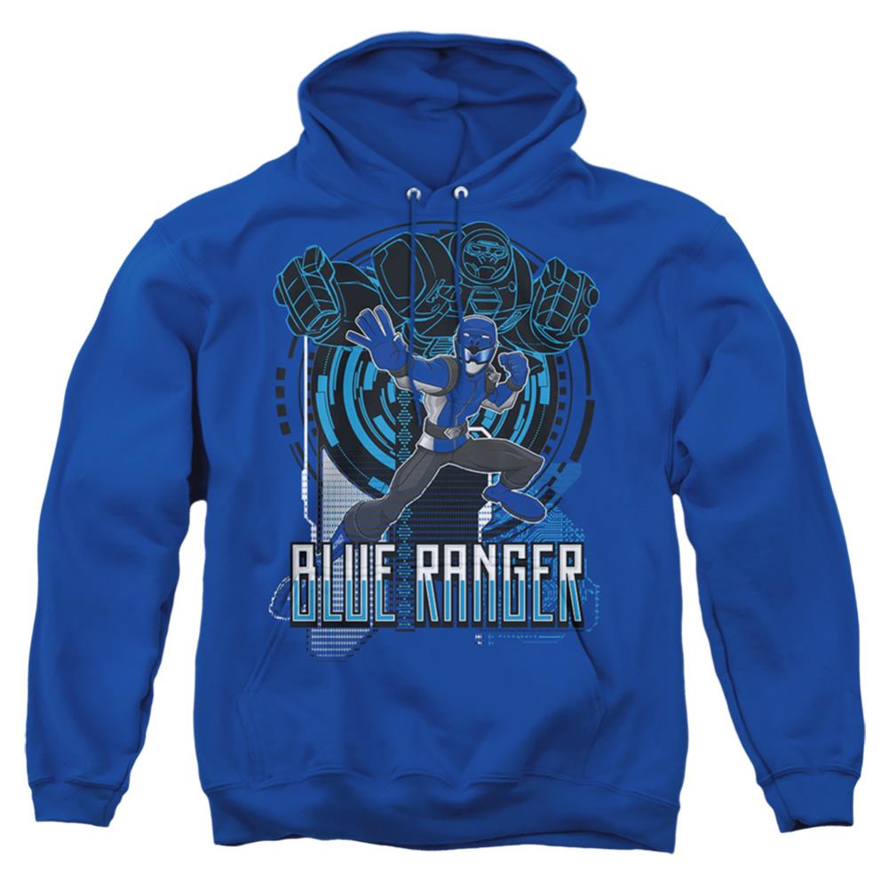 Mighty Morphin Power Rangers Blue Ranger Men's Pull-Over 75 25 Poly Hoodie
