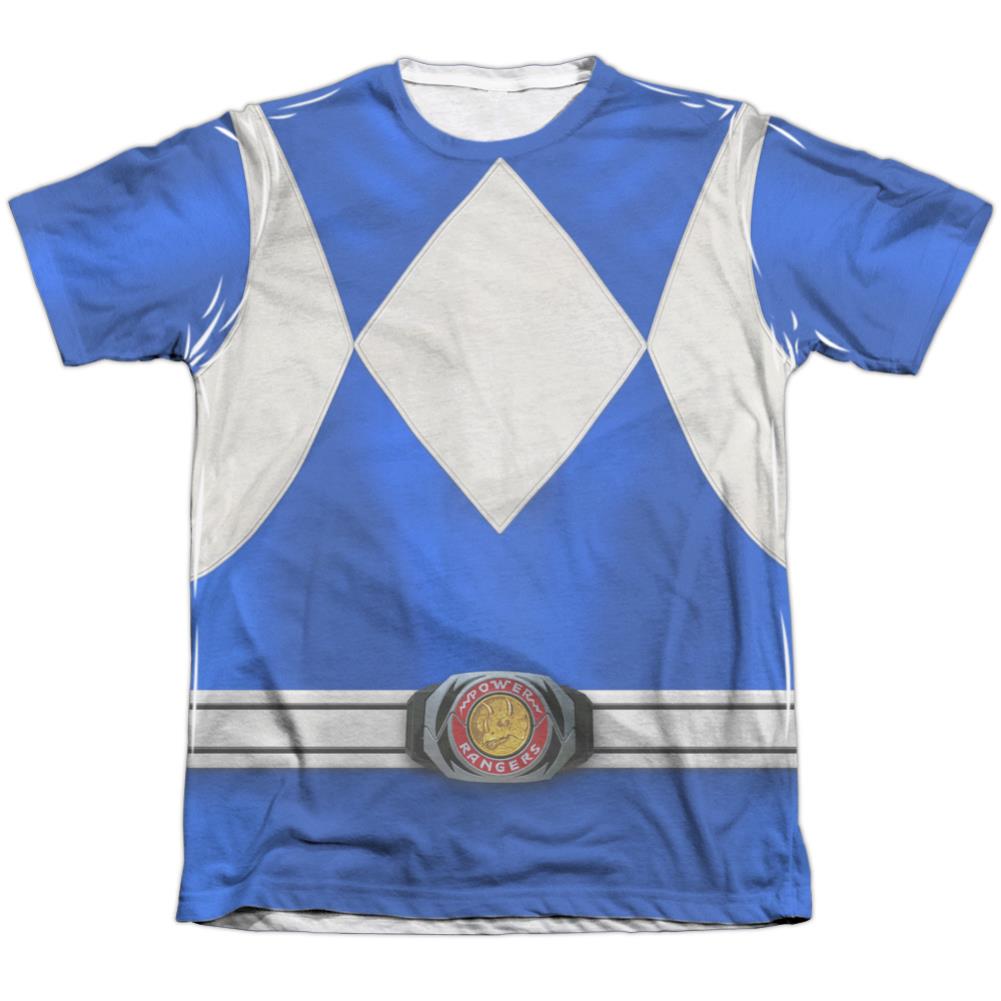 Mighty Morphin Power Rangers Blue Ranger Men's Regular Fit Poly Cotton Short-Sleeve T-Shirt